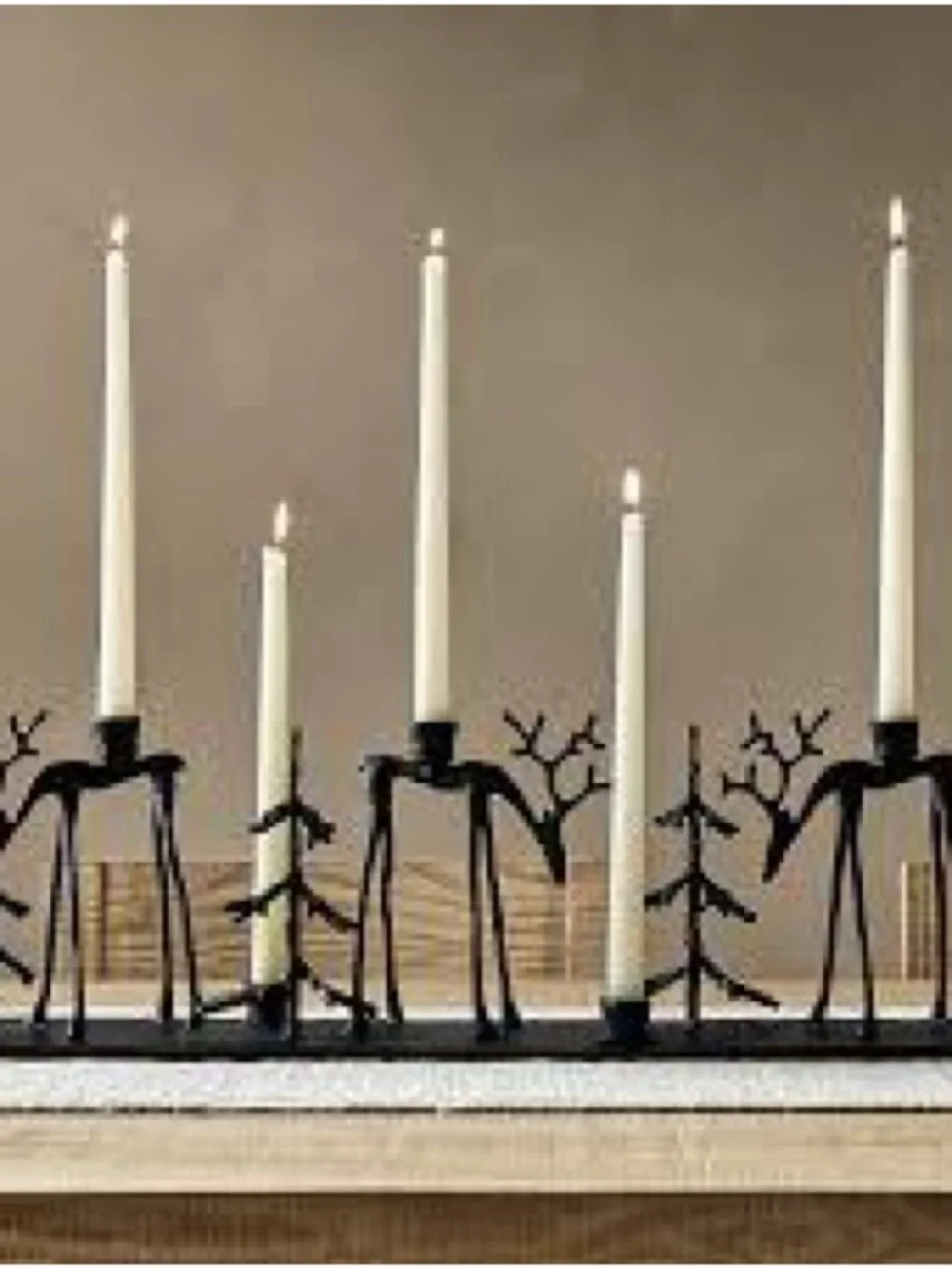 Pottery Barn Sculpted Reindeer Centerpiece Candle Holder BNIB